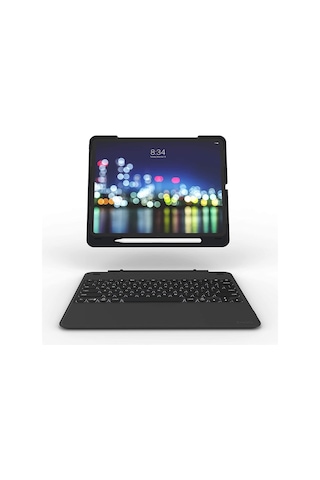 Zagg Slim Book Go 12.9" 3.Nesil Apple Uyumlu iPad Pro Klavyeli Kılıf Ingilizce