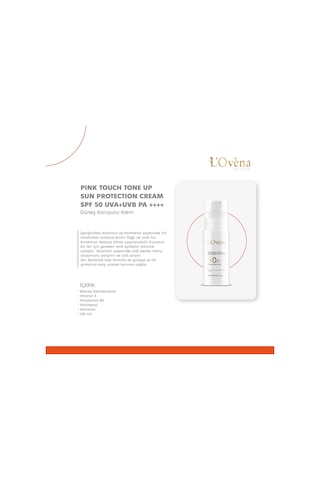Lovena De Paris Pink Touch Tone Up Sun Protection Cream SPF50 50 ML