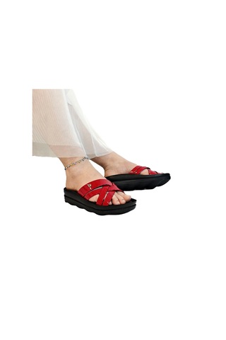 Pierre Cardin 7485 Kırmızı Rugan Bayan Terlik Kırmızı