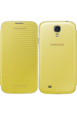 Galaxy S4 İle Uyumlu Flip Cover Kılıf Sarı Ef-fı950byegww