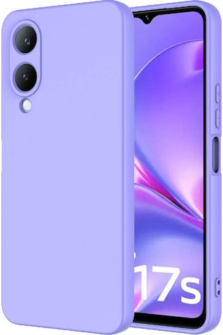 Forzacase Vivo Y17s İle Uyumlu Liquid Serisi İçi Kadife Lansman Silikon Kılıf Lila