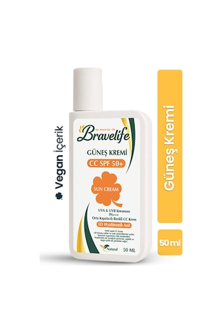 Aydınlatıcı Ton Eşitleyici C Vitamini Nemlendirici Vegan Güneş Koruyucu Krem Spf 50+