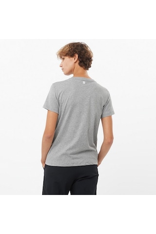 Salomon Logo Ss Tee W Heather Grey T-shırt Lc2217500 001