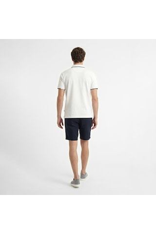 Nautica Erkek Beyaz Regular Fit Polo Yaka T-shirt Düz K65348t Beyaz