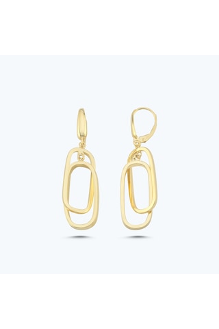 Altınbaş Altın İç İçe Geçmiş Oval Küpe Akp0191-y-3481 Çok Renkli