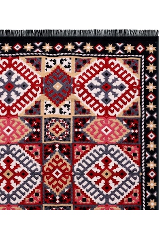 Bigghome Çift Taraflı Kilim, Makinede Yıkanabilir, Modern Desenli, 80 150 Cm, Sa25eu