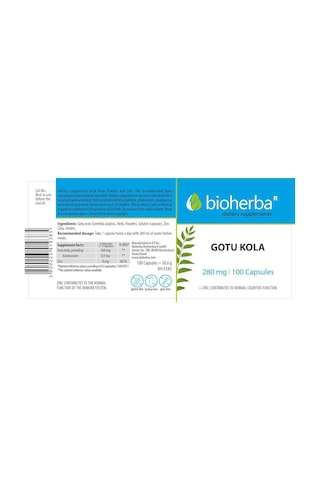 Bioherba Gotu Kola 280 Mg 100 Capsules