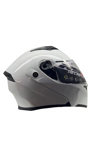 Kask Rs2 Marka Çene Açılır Güneş Vizörlü Beyaz