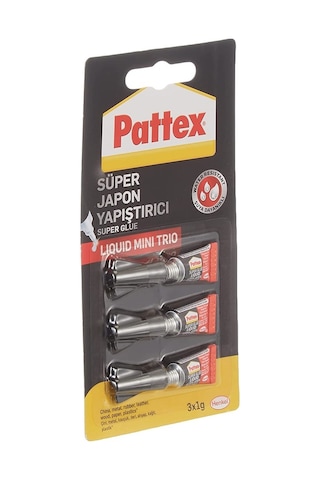 Pattex Süper Glue Hızlı Japon Yapıştırıcı Mini Trio 3X1 Gr