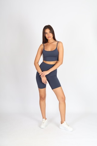 Soft&Basic Kadın Bıker Toparlayıcı Spor Tayt İndigo