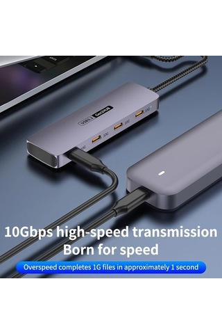 Xuweiwei 4 In 1 4c Hub Usb3 2 10gbps Yuksek Hizli Veri Transferi 4 Type C Portlu Mobil Telefon Tablet Uyumlu Windows İos Sistemleri Destekler