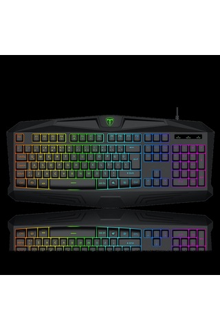 T-dagger Tanker, T-tgk106, Usb Kablolu, Türkçe Q, Rainbow Backlight, Membran Tuşlar, 104 Tuşlu, Gami