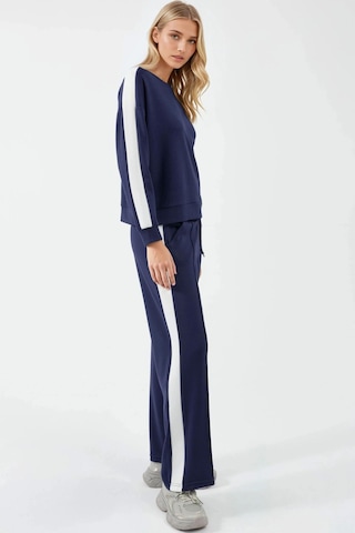 Hiccup Modal Dokulu Regular Fit Sweatshirt & Pantolon Takımı Berşan Collection Lacivert