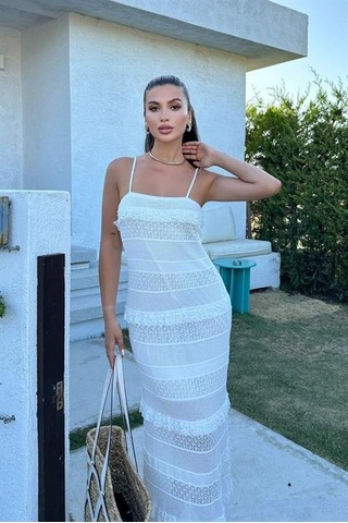 Regina Dantel Detay Elbise 2754-01 Kemi K