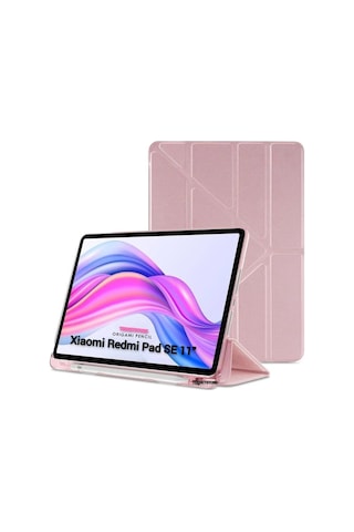 Xiaomi Redmi Pad Se 11 Inç Tablet Uyumlu Kılıf Katlanır Kalemlikli Standlı Uyku Modlu Akıllı Kapak Kılıf