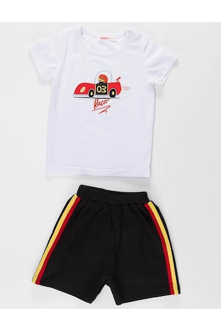 Denokids Baby Racer 03 Şort Takım Çok Renkli