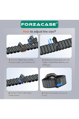Forzacase Samsung Galaxy Uyumlu Watch 7 Ultra İçin Metal Tokalı Esnek Hasır Örgü Kordon Kayış - Fc783 Beyaz