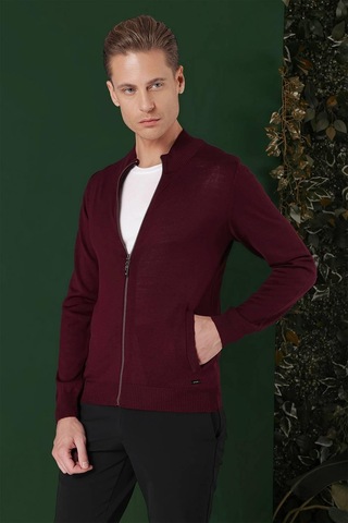 Efor Tr 860 Slim Fit Bordo Klasik Triko Bordo
