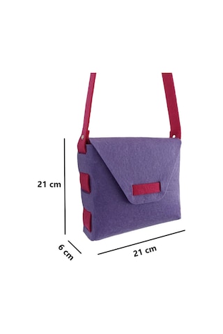 Kız Çocuk Omuz Çantası Keçe Sağlıklı Dikişsiz Etkinlik Günlük Çanta Mor