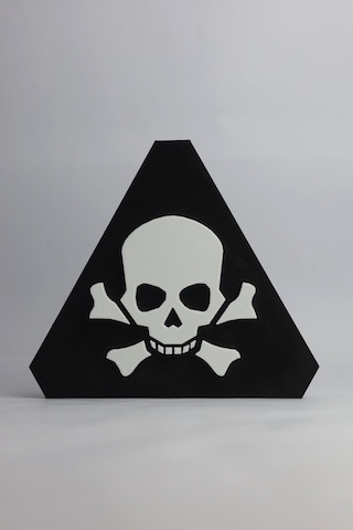 Ölüm Tehlikesi Dekoratif - 3 Boyutlu Tabela 17cm