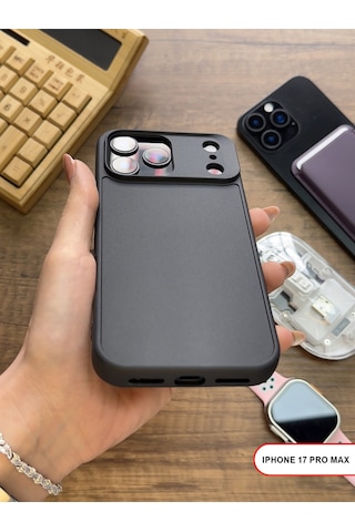 Apple iPhone 17 Pro Max Uyumlu Kamera Korumalı Darbeye Dayanıklı Renk Atmayan Keep Silikon Kılıf Siyah