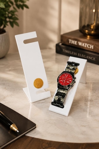 Saat Standı Sw Model 11 Cm Ince Oval Buzlu 10 Adet Beyaz