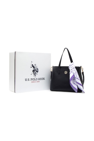 U.S. Polo Assn. Kadın Kutulu Fularlı Hediyelik Lacivert Kol Çantası 50295939-VR033