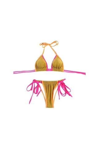 2 Adet/set Kadın Mayo Seti Halter Balenli Dolgusuz Sütyen Büzgülü Yüksek Bel Bikini Altı Seti Yama İşi Renkli Plaj Giyim Yeşil