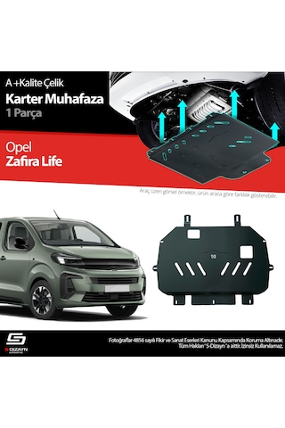 S-dizayn Opel Zafira Life Çelik Karter Muhafaza Koruma 2020 Üzeri A+ Kalite