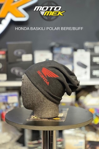 Honda Baskılı Polar Bere/buff Siyah