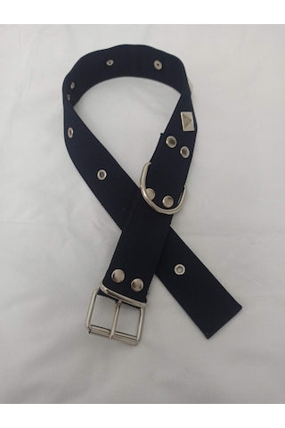 Kozaklı Süslü Köpek Tasması Siyah 70 x 4 CM Siyah