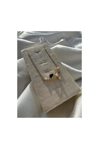 Işıltılı Elegant Heart Necklace Gümüş