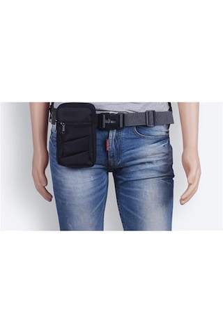 Bel Çantası Erkek Naylon Haberci Çantası Omuz Askısı Bel Çantası Kancası Bel Çantası Cep Telefonu Kılıfı Koruyucu Kılıf B A987