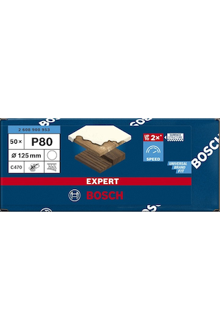 Bosch Exp C470 Zımpara Kağıdı 125 Mm 80 Kum 50 Li