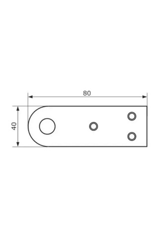 Domart Gövde 80x40 Düz Kalınlık 5 Mm Kaplamasız Kapalı 142809205
