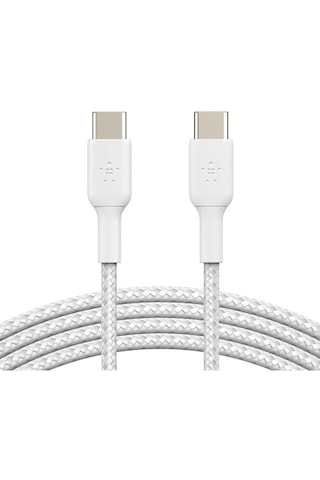 Belkin Boostcharge Örgülü 60w Usb-c - Usb-c Kablosu 1m, Beyaz