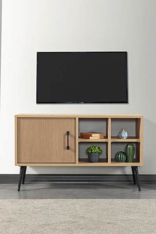 3110 Şile Metal Ayaklı Metal Kulplu 100 Cm Tv Ünitesi - Yunus Safir Yunus - Safir