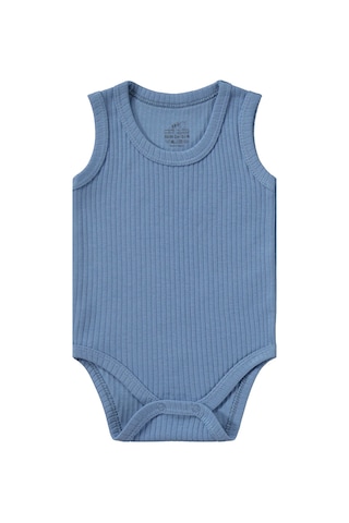 Minidamla Baby Minidamla Askılı Basic 3'lü Set 1-18 Ay Çıtçıtlı Badi - Mavi Koyu Mavi