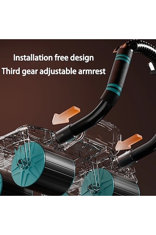 Honeybeeshop Lingpeng Akıllı Ab Roller Otomatik Geri Dönüş 4 Tekerlekli Karın Kası Aleti Siyah