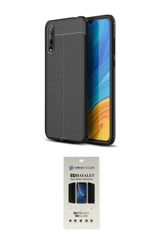 Cep Huawei Uyumlu P Smart S Kılıf Doruk Klasik Özel Seri İkili Koruma Seti Najmaddin Kırmızı