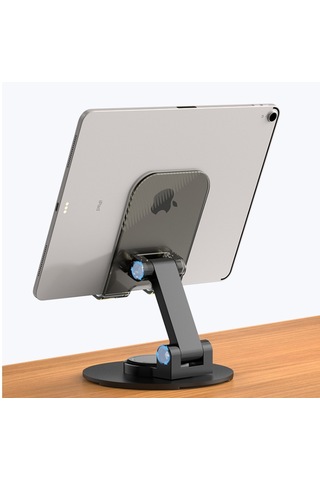 Telefon & Tablet Tutucu Taşınabilir Katlanır Stand 360 Dönen, Karbon Çelik Tasarım Çizilmez Silikon