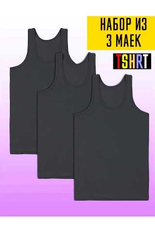 Tshrt Erkek Atlet Spor İç Çamaşırı Atlet Takımı 3 Parça 163734785 Grafit