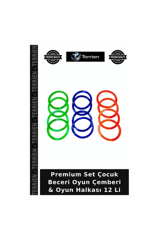 Premium Set Çocuk Beceri Oyun Çemberi & Oyun Halkası 12 Li