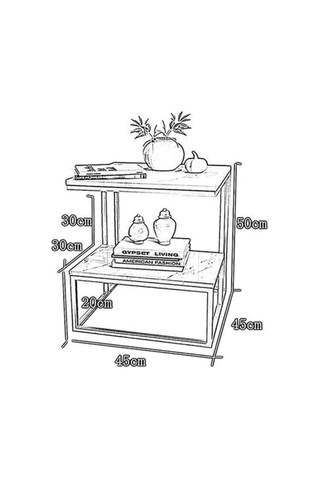 Hola Metal Ahşap Komodin