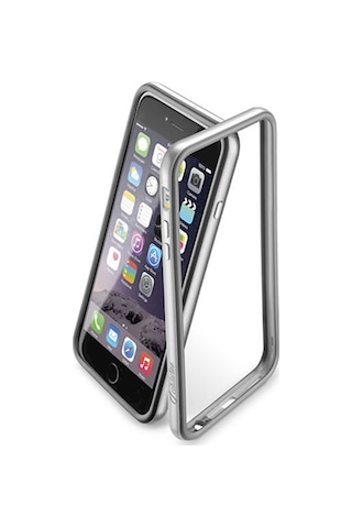Apple Uyumlu iPhone Cellular Line 6s Plus 6 İle Bumper Satin Kılıf Gri Bumpsatınıph655d