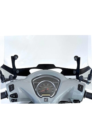 ABV Honda Dio El Korumalı Şeffaf Tur Camı 59x72.5 CM (21-26) + Bağlantı Ekipmanı