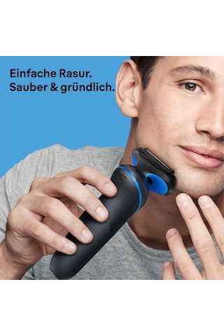Easyclick Düzeltici Aparatlı Braun Series 5 Elektrikli Tıraş Makinesi, Erkek Elektrikli Tıraş Makinesi, Hassas Düzeltici, Easyclean, Erkekler İçin Hediye, Almanya'da Üretilmiştir, 51-b1820s, Mavi