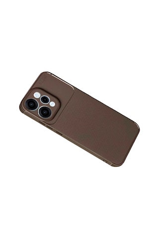 Newface - 801 - Oppo Reno 15 Auto Focus Karbon Kapak - Csmo-tex - - Kahverengi