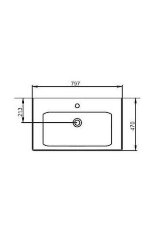 Seramiksan Luna Flat Lavabo 80CM