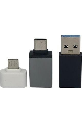 Type-cto Usb 3.0 Otg Usb To Type-c 3.0 Veri Aktarımı Otg Micro Otg 3 Lü Set